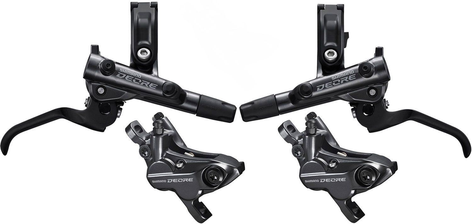 Bộ thắng dĩa dầu xe đạp Shimano Deore 4 pis M6120