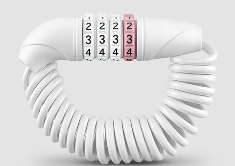  Khóa dây xe đạp mini 120cm KS-16164 4 mã số 