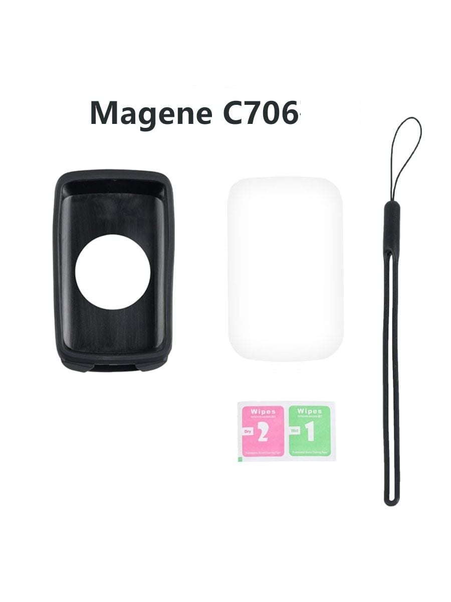 Bộ case cao su kèm kính cường lực cho đồng hồ xe đạp Magene C706