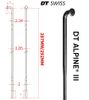 Căm xe đạp DT Swiss Alpine III đầu J 2.0 Triple Butted Ultralight