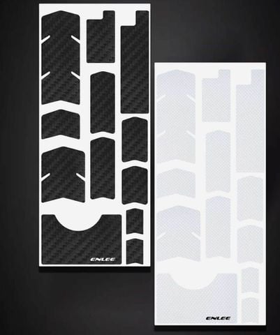  Bộ decal xe đạp vân carbon / trong suốt 12 miếng dán xe đạp gấp DC27 