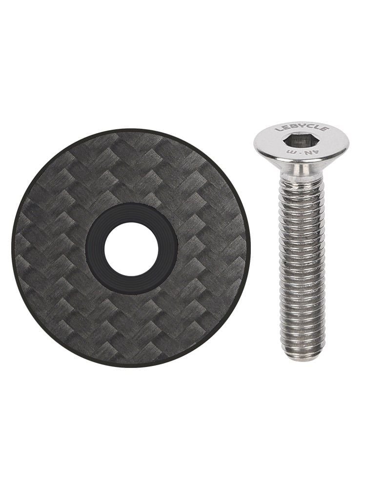 Nắp chụp potang xe đạp carbon kèm ốc titan siêu nhẹ 7 gram LA7