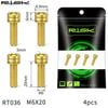 Bộ 4 ốc titan có long dền Risk bắt thắng dầu xe đạp M6 x 20mm RT036