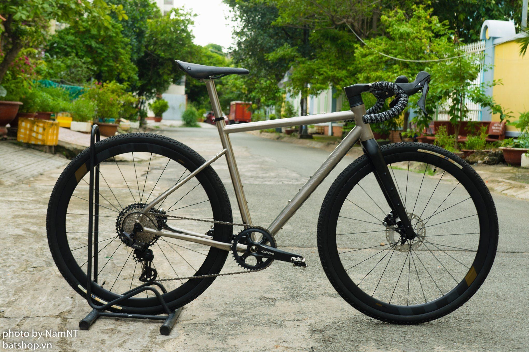 Xe đạp gravel titanium Hi-Light G7 group GRX 820 1x12 của anh Hiếu sợ vợ nhưng thích của lạ