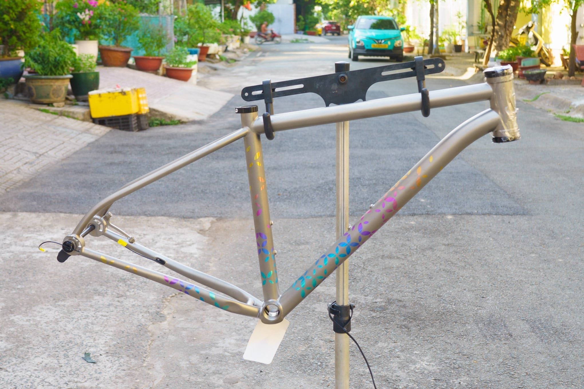 Sườn xe đạp MTB Hi-Light titanium custom 29 inch boost 148 UDH