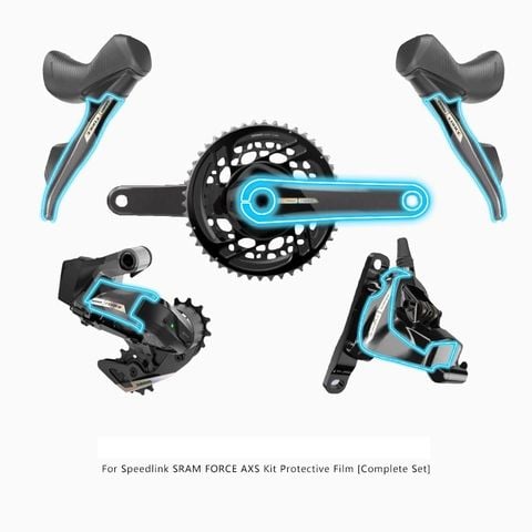 Bộ dán PPF bảo vệ groupset xe đạp SRAM Rival / Force AXS / Force ETAP WARTHOG 