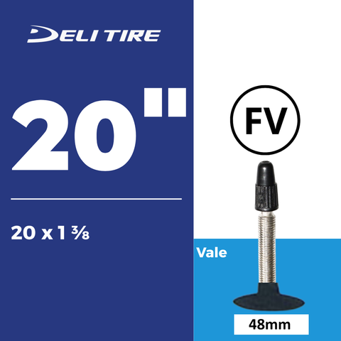  Ruột xe đạp DELI TIRE 20 inch 1.75/2.125 FV van Pháp 48mm / 60mm 