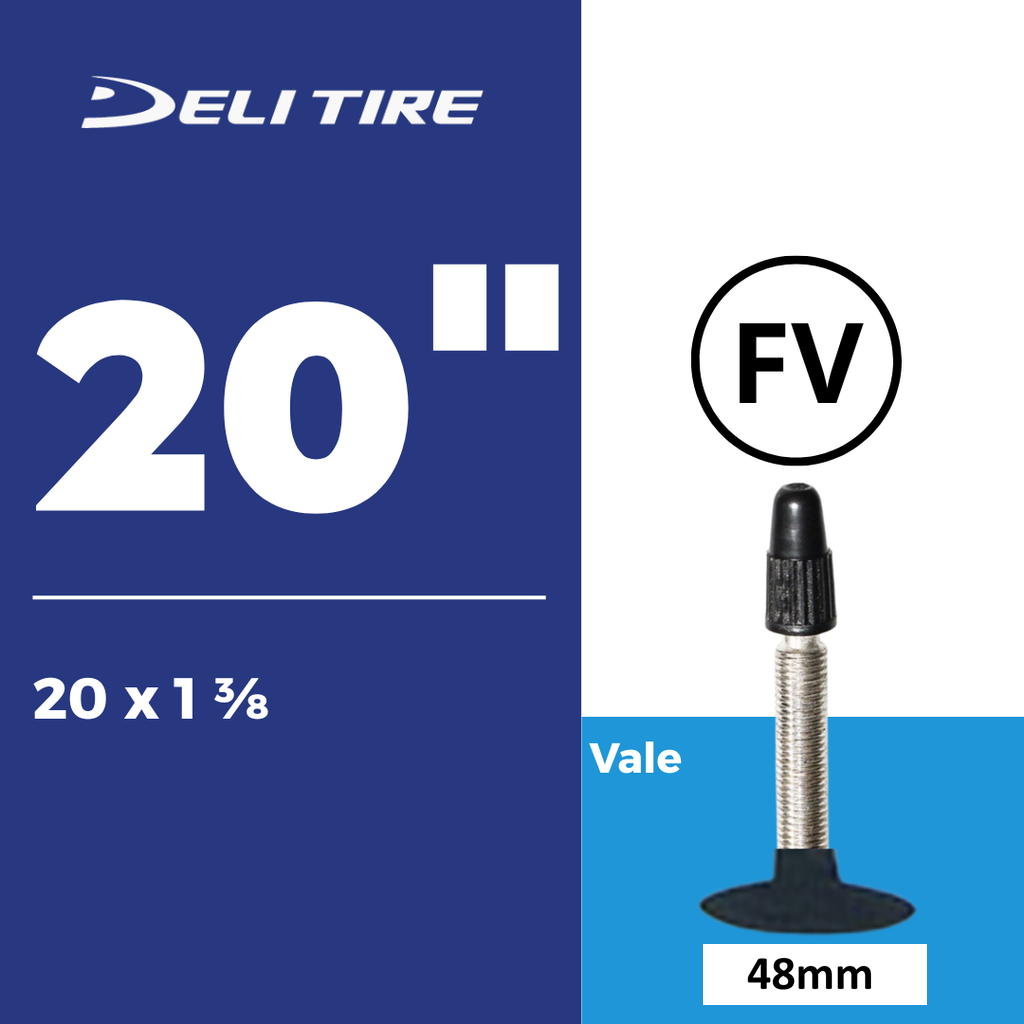 Ruột xe đạp DELI TIRE 20 inch 1.75/2.125 FV van Pháp 48mm / 60mm