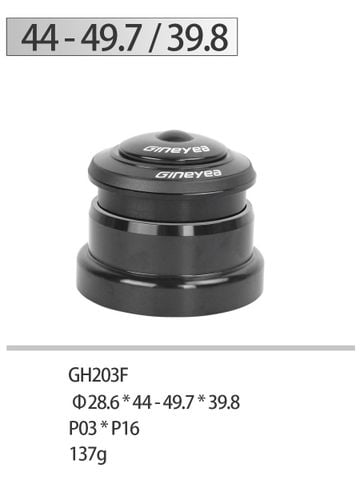  Bộ chén cổ 44 - 49.7 cho phuộc cổ nở 39.8mm Gineyea GH203F 