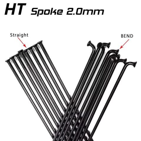  Căm xe đạp HT Spoke 14G 2.0mm đầu thẳng straight pull ( đen ) 