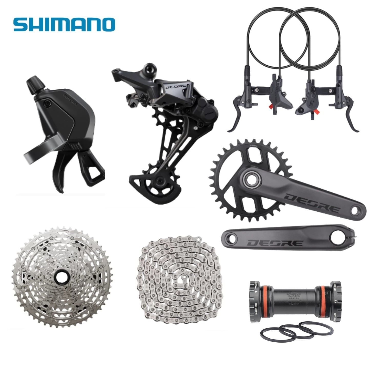 Bộ group xe đạp Shimano Deore M6200 1x12 gồm thắng M6200 2 piston