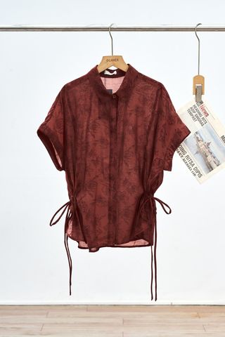 Áo sơ mi cổ đức vai chờm rút gấu - B61H26H001