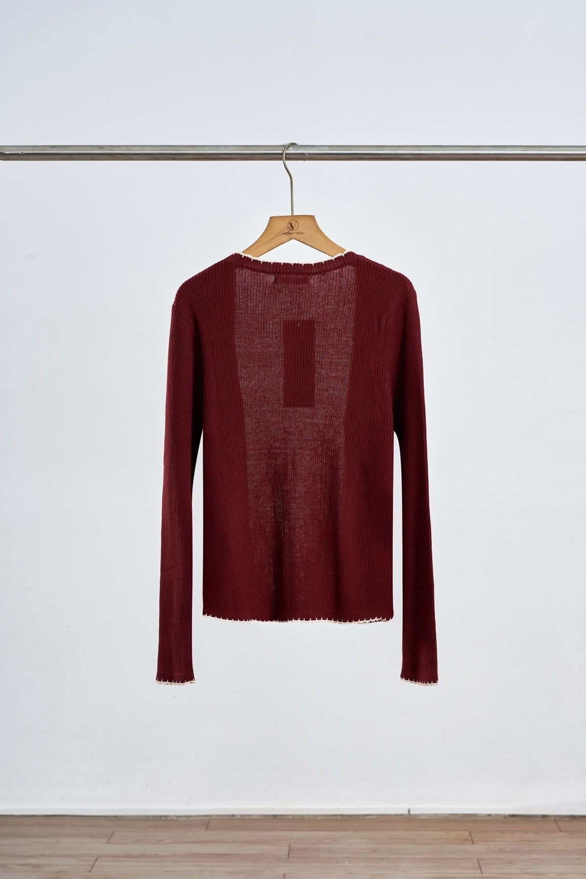 Áo cardigan len phối viền - V65C25T002 ( KHÔNG KÈM 2 DÂY )