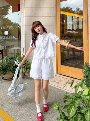 Quần Short cạp chun; ren gấu - D64S25H002