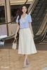 Áo sơ mi croptop phối cổ nơ - O61H24H021