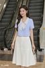 Áo sơ mi croptop phối cổ nơ - O61H24H021