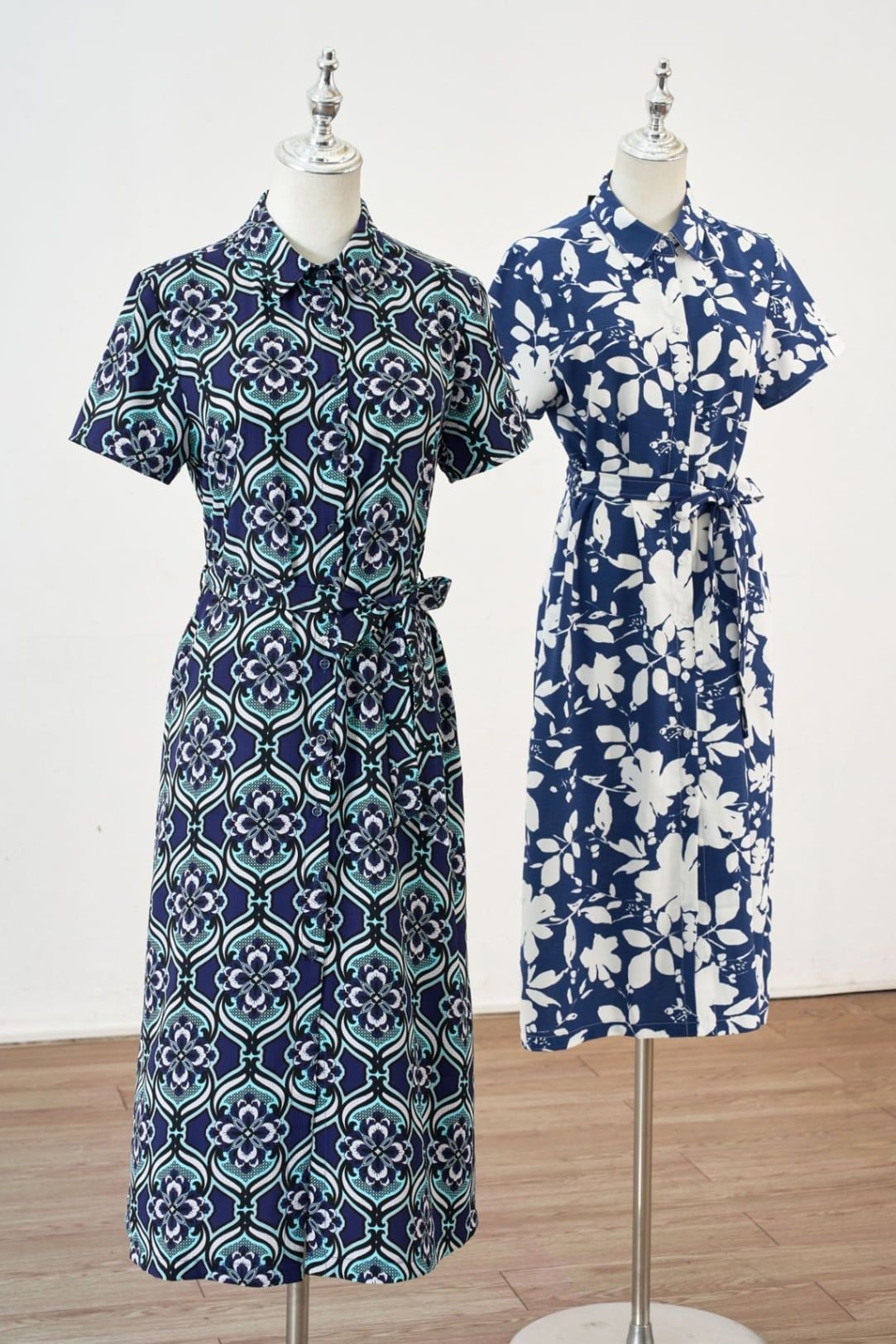 Đầm suông cổ đức buộc nơ eo - B63T25H012