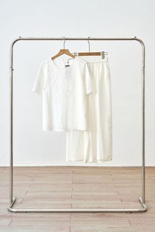 Quần ống rộng cạp chun - B64W25H005