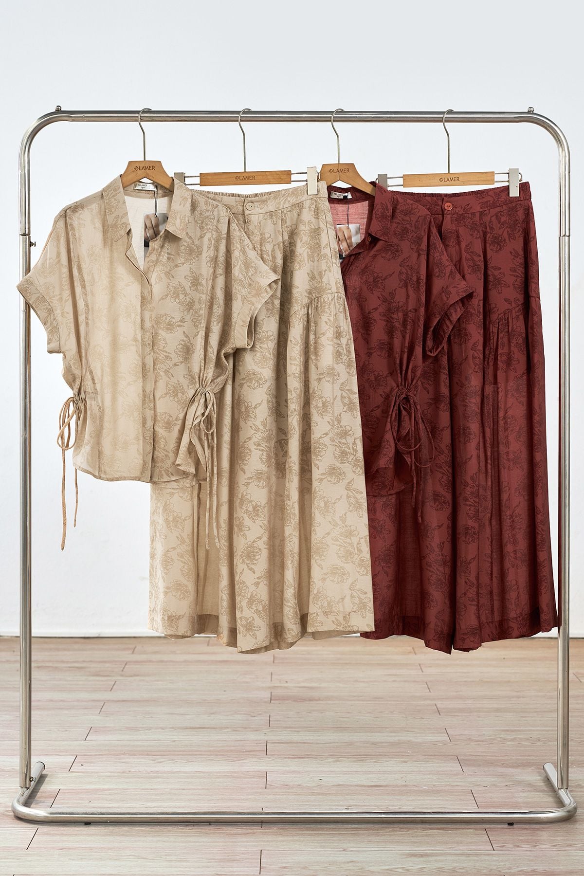 Áo sơ mi cổ đức vai chờm rút gấu - B61H26H001