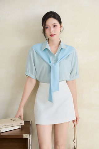 Áo sơ mi túi ốp; phối khăn - H61H25H008