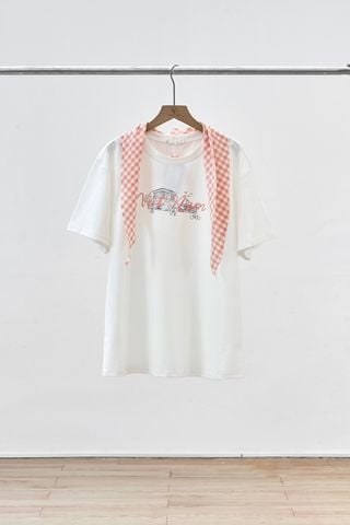 Áo phông vai chờm kèm khăn  - H61S25H016