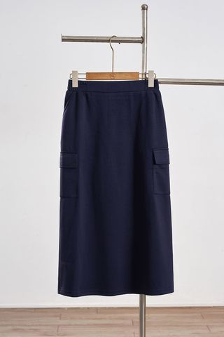 Chân váy suông cạp chun 2 túi có nắp - H62T25T001