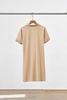 Đầm suông cotton cổ bẻ nẹp trụ  - H63T25H003