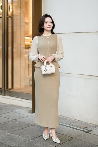 Chân váy len dáng dài - L62M24T004