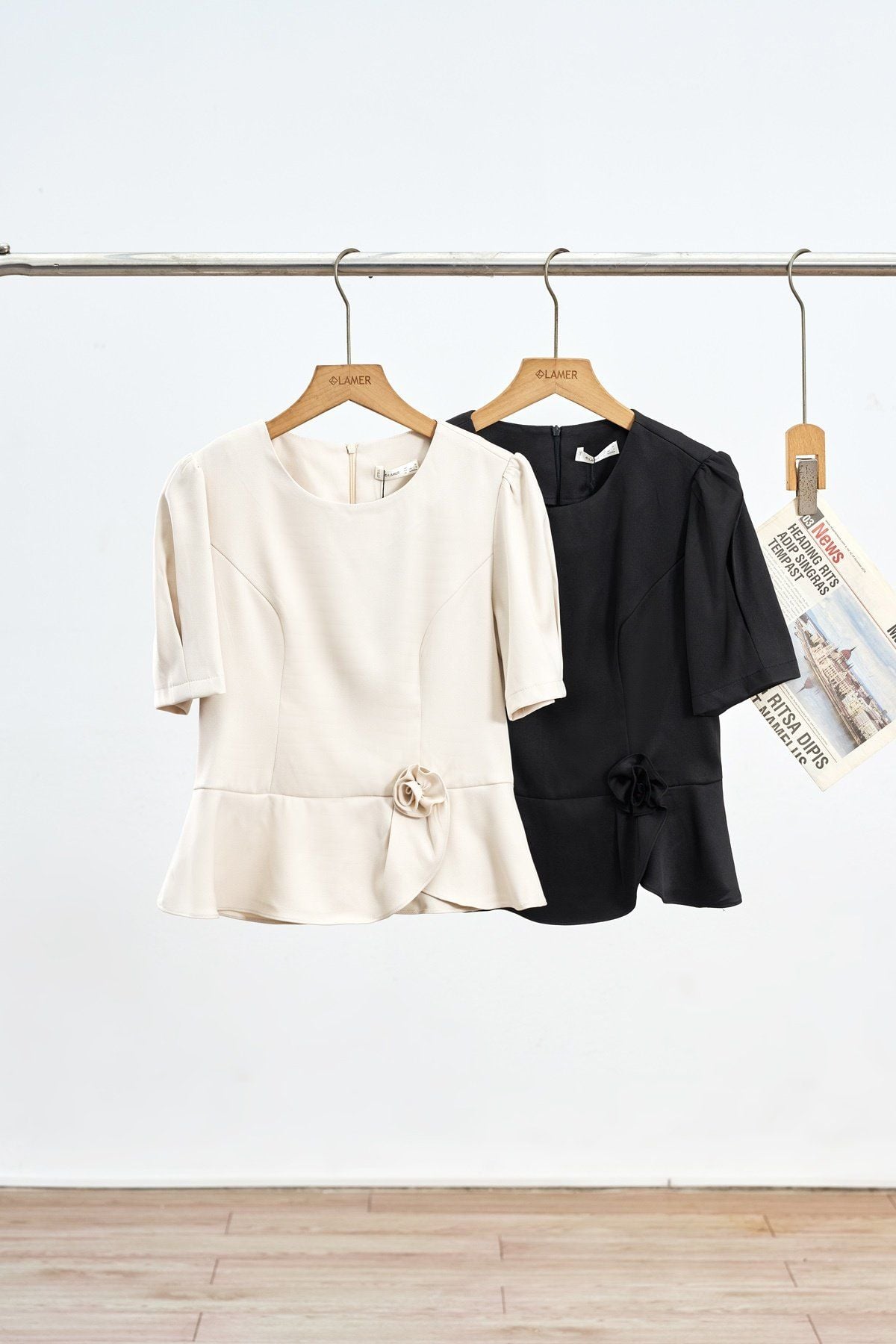 Áo peplum hoa quấn eo - L61B25Q024