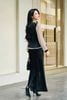 Áo peplum cổ bèo phối tay - L61B25T013