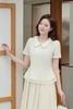 Áo cộc tay cổ sen phối gáu - L61B26H029