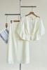 Áo peplum cổ tròn tay cánh tiên - L61B26H055