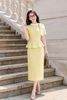 Áo peplum cổ phối nơ vai - L61B26Q008