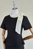 Áo peplum cổ phối nơ vai - L61B26Q008
