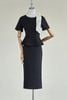 Áo peplum cổ phối nơ vai - L61B26Q008