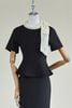 Áo peplum cổ phối nơ vai - L61B26Q008