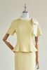 Áo peplum cổ phối nơ vai - L61B26Q008
