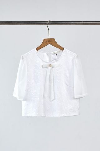 Áo croptop phối nơ và tay - L61B26Q046