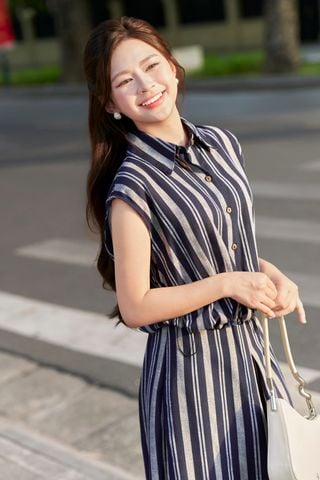 Áo sơ mi vai chờm rút gấu - L61H25H069