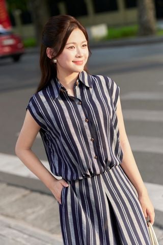 Áo sơ mi vai chờm rút gấu - L61H25H069