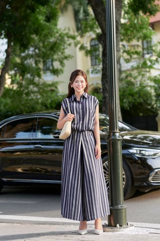 Quần ống rộng ly súp chun sau - L64W25H007