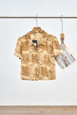 Áo sơ mi croptop đính cúc - L61H25H089