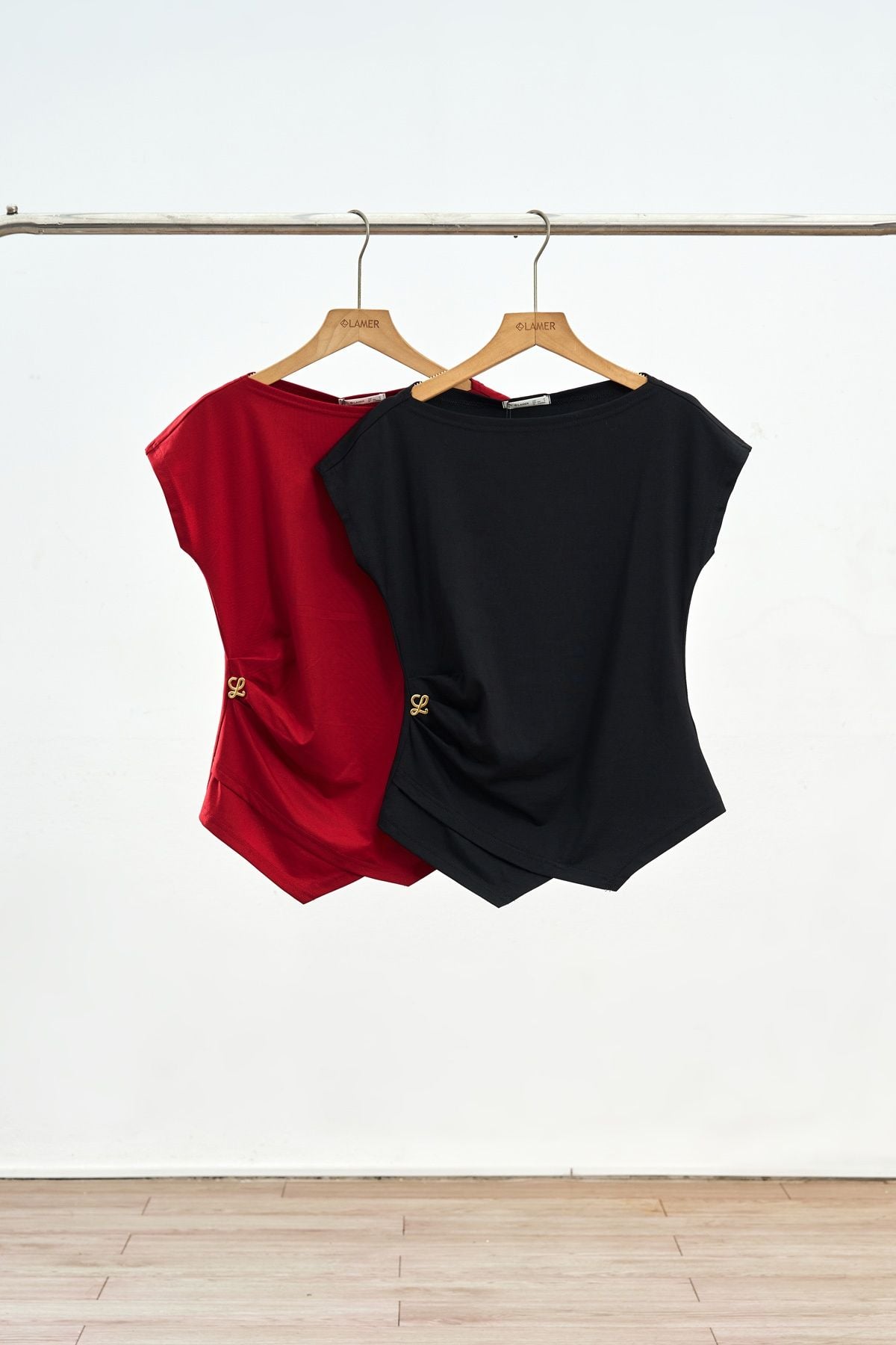 Áo thun xếp eo vạt chéo  - L61S25H055