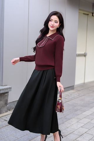 Chân váy xòe xếp ly chun sau - L62L25Q011