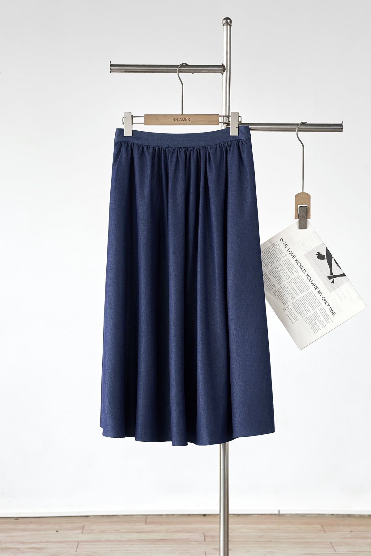 Chân váy xòe xếp ly eo - L62L26Q005