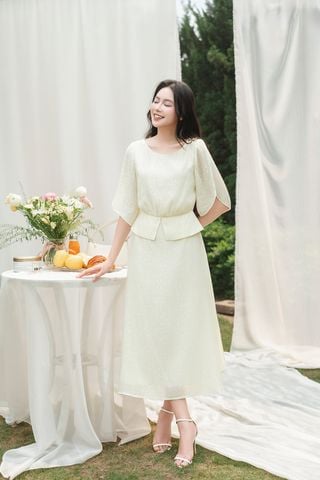 Chân váy dáng A xẻ tà 2 lớp - L62R26H015