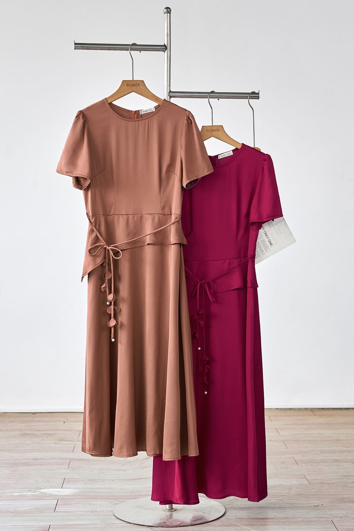 Đầm xòe peplum buộc nơ eo - L63L26H002