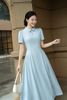 Đầm xòe nhún hông cổ đức tay bồng - L63L26H038