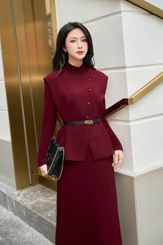 Đầm suông cổ lọ - L63T25T008