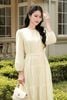 Đầm suông đai eo nhún tầng - L63T26Q001